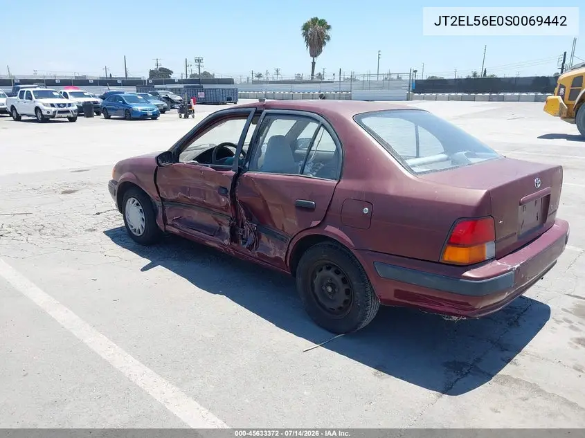 1995 Toyota Tercel Dx VIN: JT2EL56E0S0069442 Lot: 45633372
