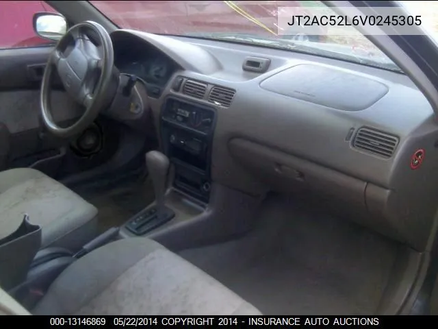1997 Toyota Tercel Ce VIN: JT2AC52L6V0245305 Lot: 13146869