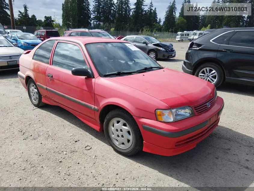 1998 Toyota Tercel Ce VIN: JT2AC52L6W0310803 Lot: 45508951