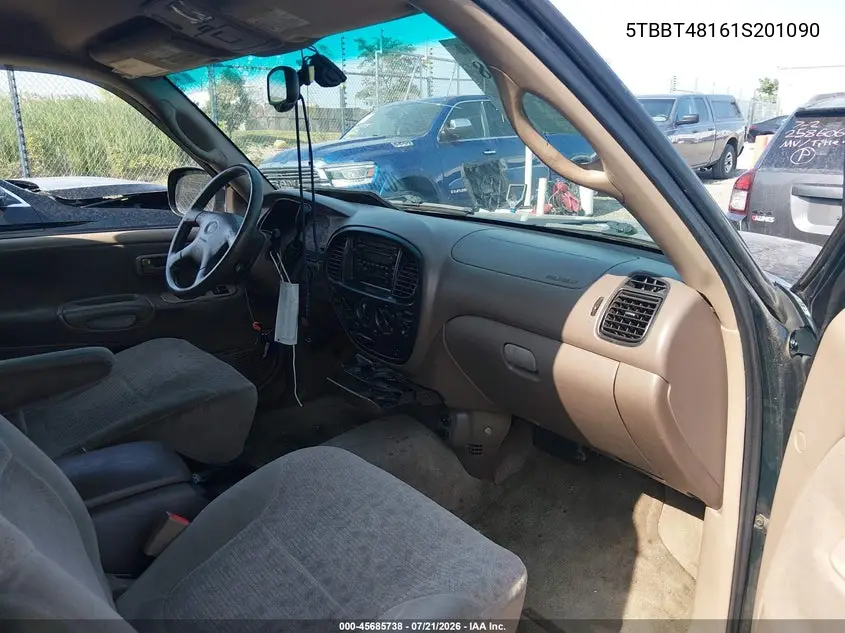2001 Toyota Tundra Ltd V8 VIN: 5TBBT48161S201090 Lot: 45685738