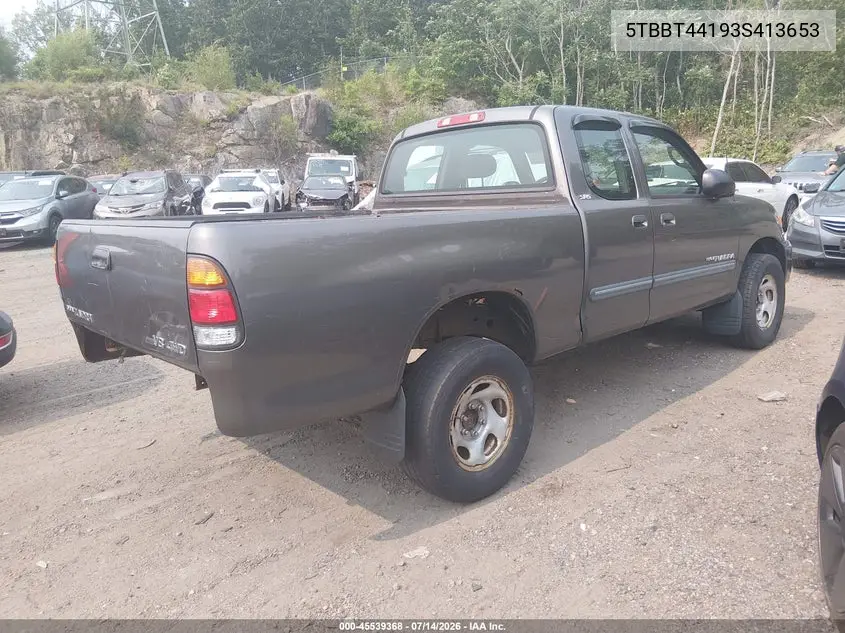2003 Toyota Tundra Sr5 V8 VIN: 5TBBT44193S413653 Lot: 45539368