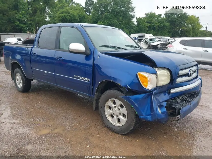 2006 Toyota Tundra Sr5 V8 VIN: 5TBET34196S559384 Lot: 45376200