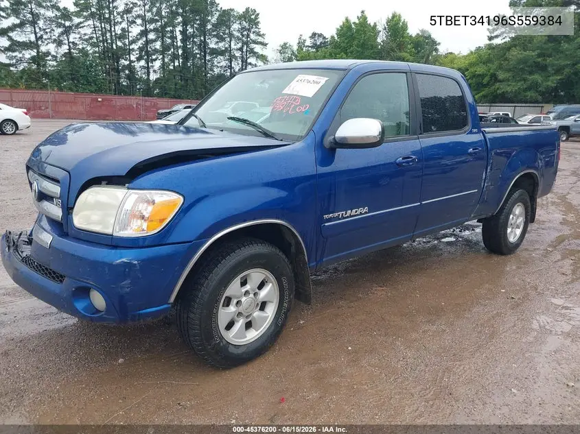2006 Toyota Tundra Sr5 V8 VIN: 5TBET34196S559384 Lot: 45376200