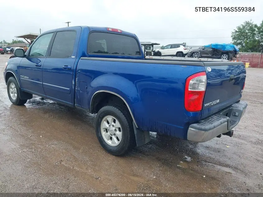 2006 Toyota Tundra Sr5 V8 VIN: 5TBET34196S559384 Lot: 45376200