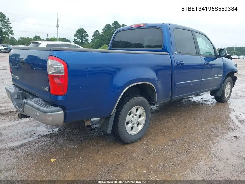 2006 Toyota Tundra Sr5 V8 VIN: 5TBET34196S559384 Lot: 45376200