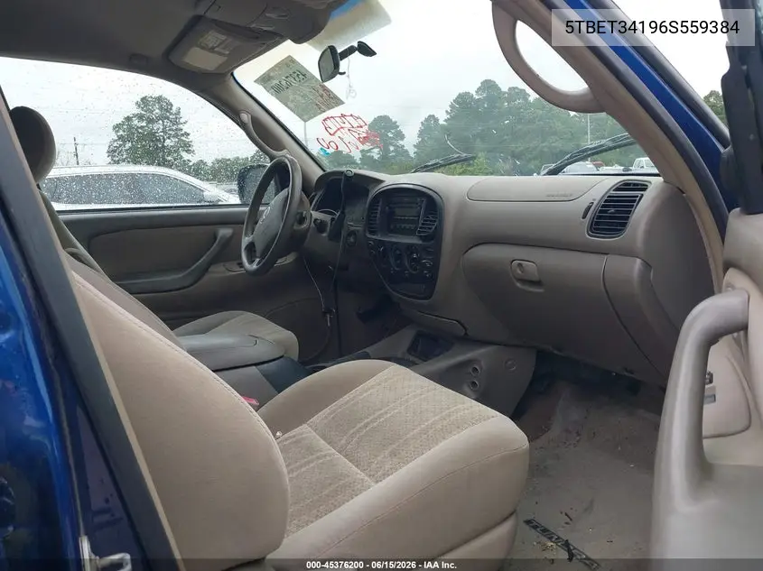 2006 Toyota Tundra Sr5 V8 VIN: 5TBET34196S559384 Lot: 45376200