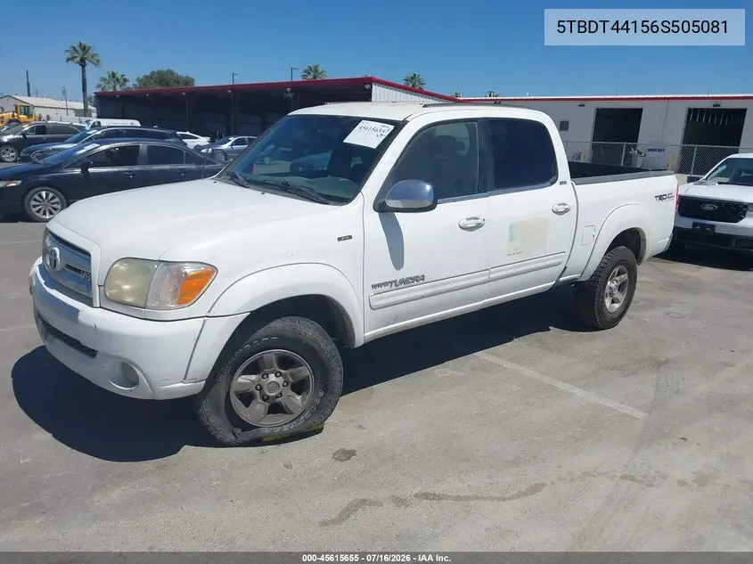 2006 Toyota Tundra Sr5 V8 VIN: 5TBDT44156S505081 Lot: 45615655