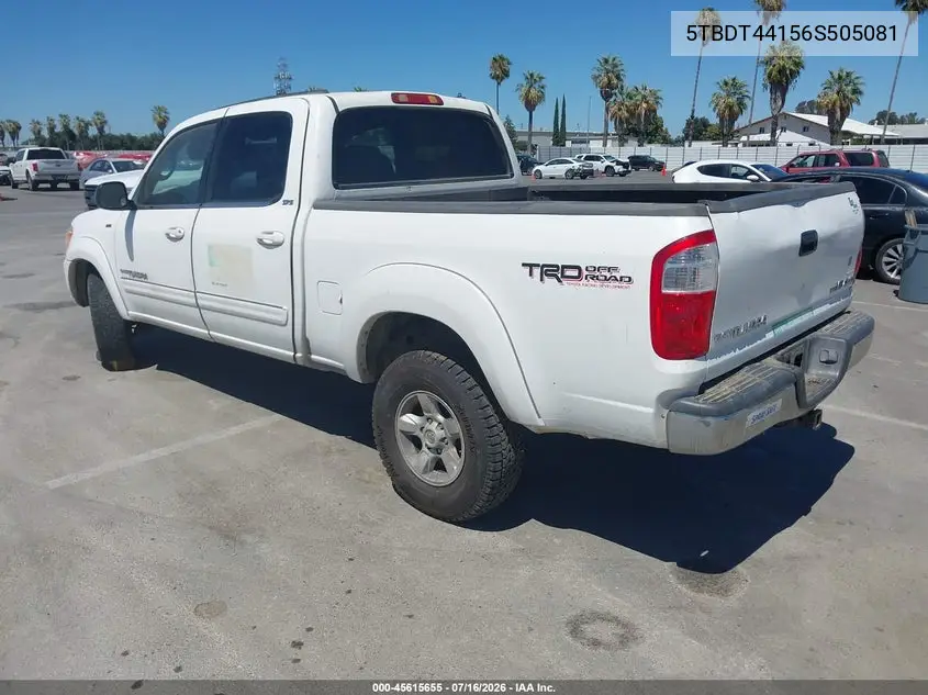 2006 Toyota Tundra Sr5 V8 VIN: 5TBDT44156S505081 Lot: 45615655