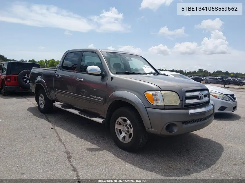 2006 Toyota Tundra Sr5 V8 VIN: 5TBET34106S559662 Lot: 45649778