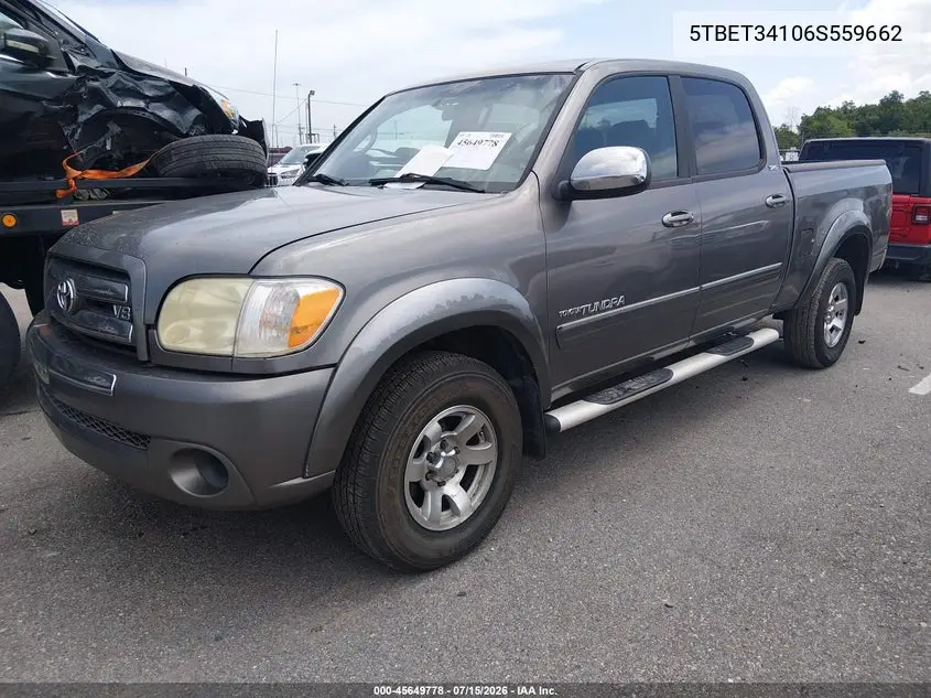 2006 Toyota Tundra Sr5 V8 VIN: 5TBET34106S559662 Lot: 45649778