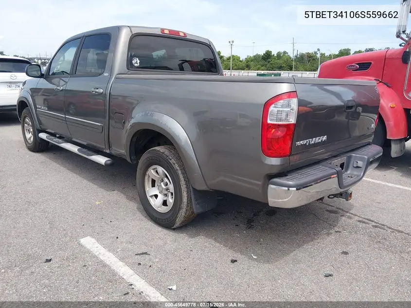 2006 Toyota Tundra Sr5 V8 VIN: 5TBET34106S559662 Lot: 45649778