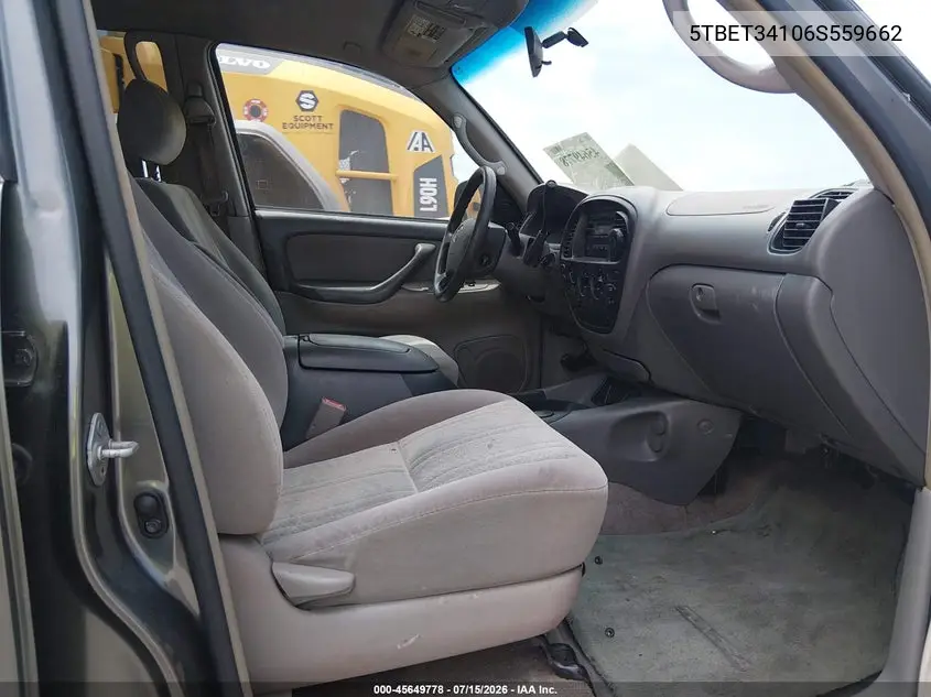2006 Toyota Tundra Sr5 V8 VIN: 5TBET34106S559662 Lot: 45649778