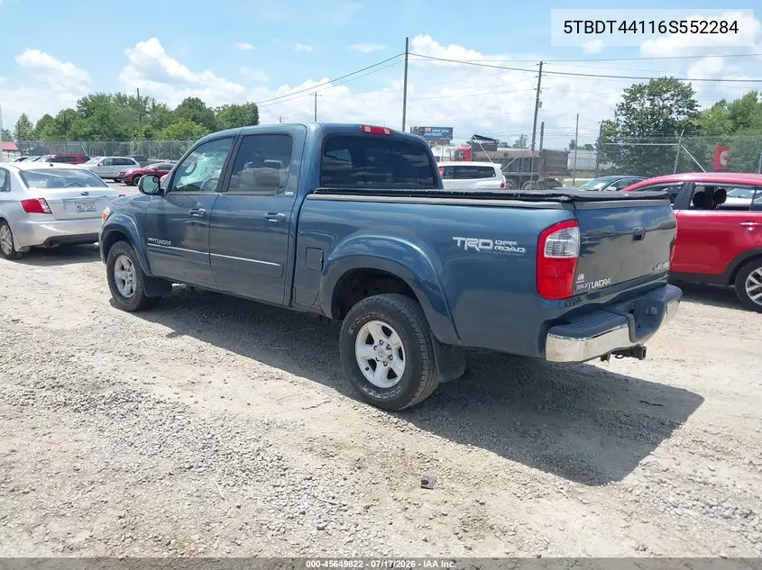 2006 Toyota Tundra Sr5 V8 VIN: 5TBDT44116S552284 Lot: 45649822