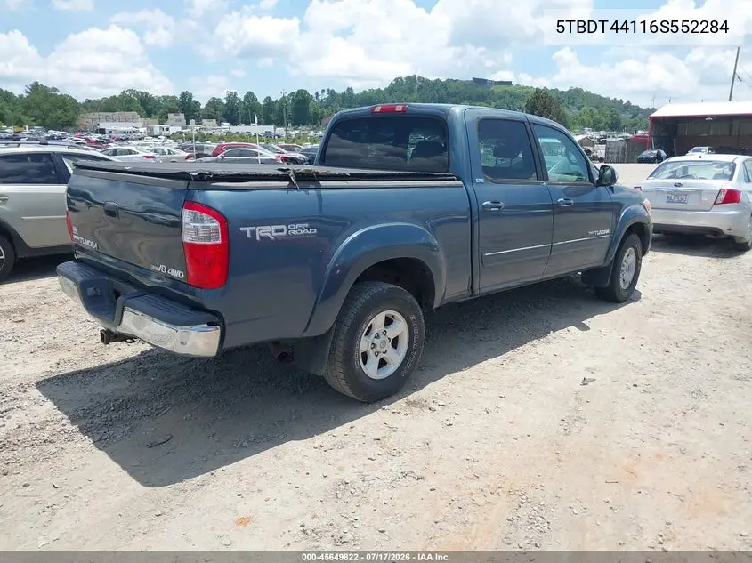 2006 Toyota Tundra Sr5 V8 VIN: 5TBDT44116S552284 Lot: 45649822