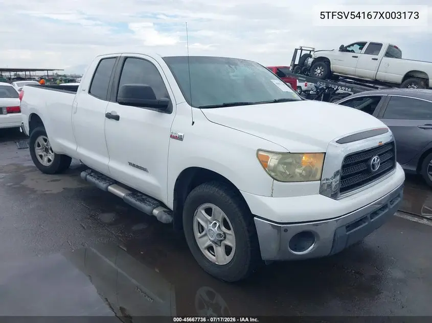 2007 Toyota Tundra Sr5 5.7L V8 VIN: 5TFSV54167X003173 Lot: 45667736