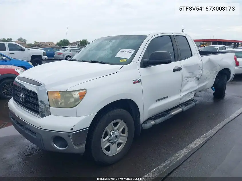 2007 Toyota Tundra Sr5 5.7L V8 VIN: 5TFSV54167X003173 Lot: 45667736