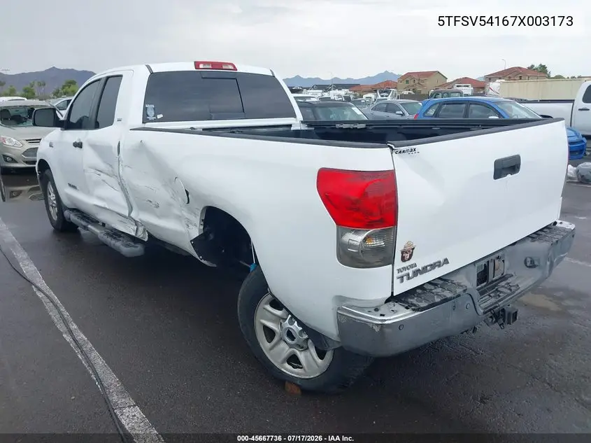2007 Toyota Tundra Sr5 5.7L V8 VIN: 5TFSV54167X003173 Lot: 45667736