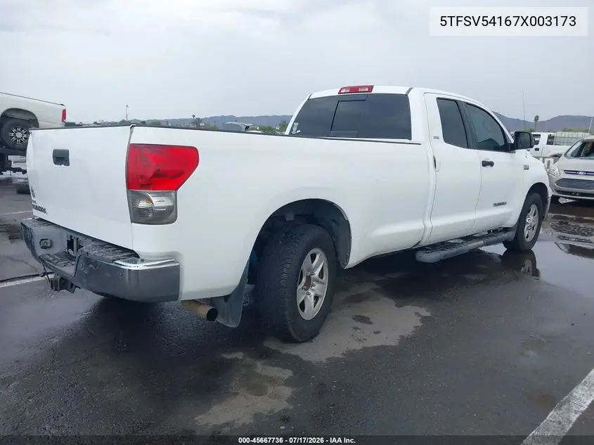 2007 Toyota Tundra Sr5 5.7L V8 VIN: 5TFSV54167X003173 Lot: 45667736
