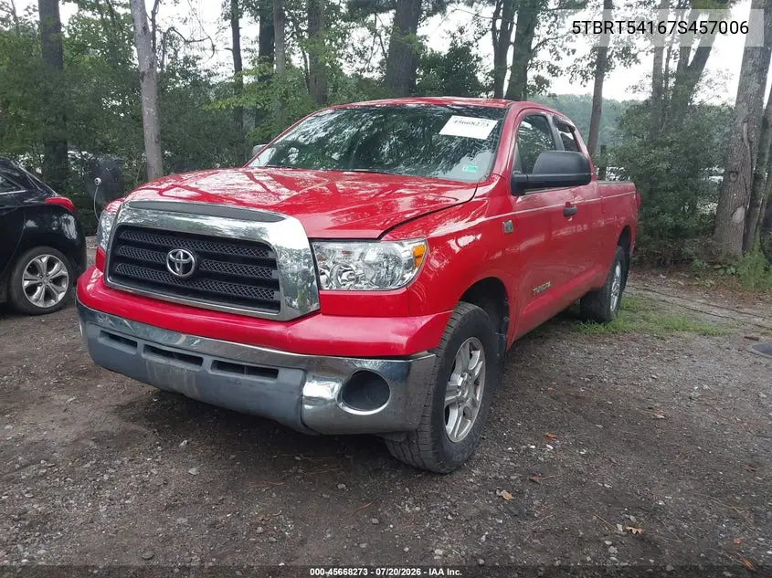 2007 Toyota Tundra Sr5 4.7L V8 VIN: 5TBRT54167S457006 Lot: 45668273