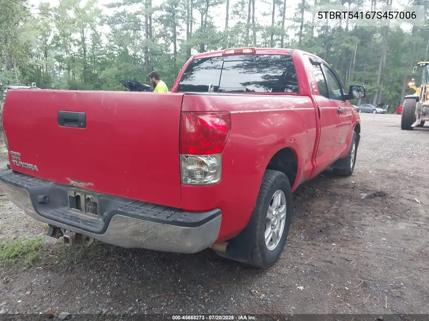 2007 Toyota Tundra Sr5 4.7L V8 VIN: 5TBRT54167S457006 Lot: 45668273