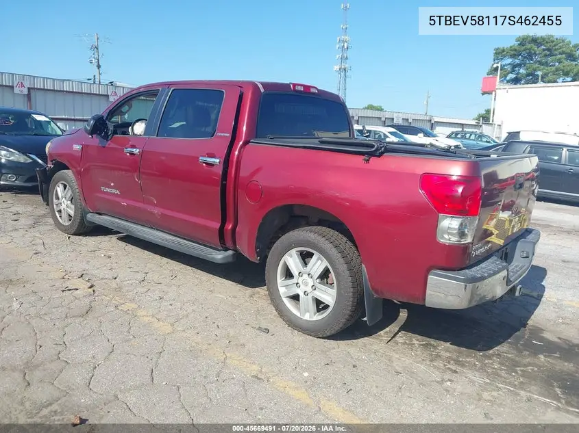 2007 Toyota Tundra Limited 5.7L V8 VIN: 5TBEV58117S462455 Lot: 45669491