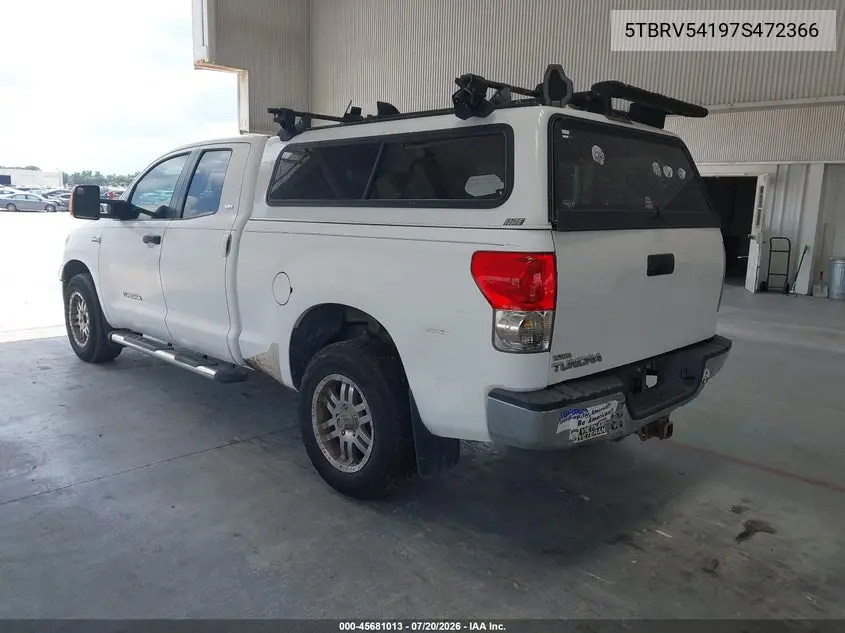 2007 Toyota Tundra Sr5 V8 VIN: 5TBRV54197S472366 Lot: 45681013