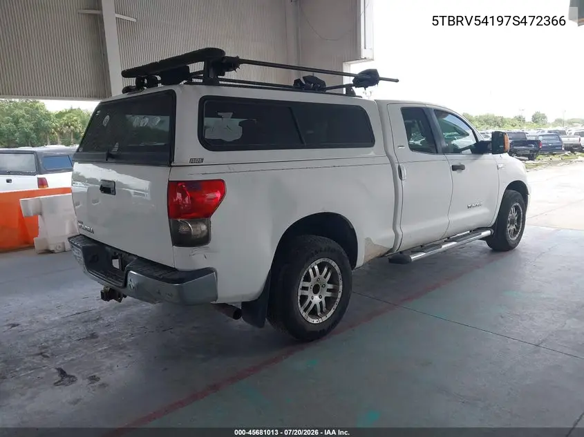 2007 Toyota Tundra Sr5 V8 VIN: 5TBRV54197S472366 Lot: 45681013
