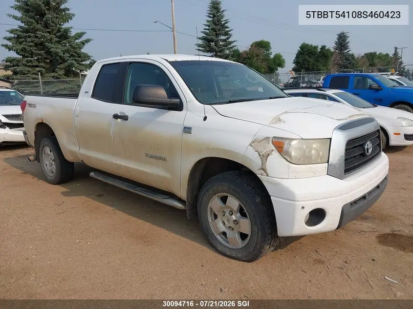 2008 Toyota Tundra Double Cab/Double Cab Sr5 VIN: 5TBBT54108S460423 Lot: 30094716
