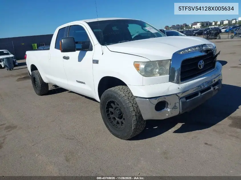 5TFSV54128X005634 2008 Toyota Tundra Base 5.7L V8