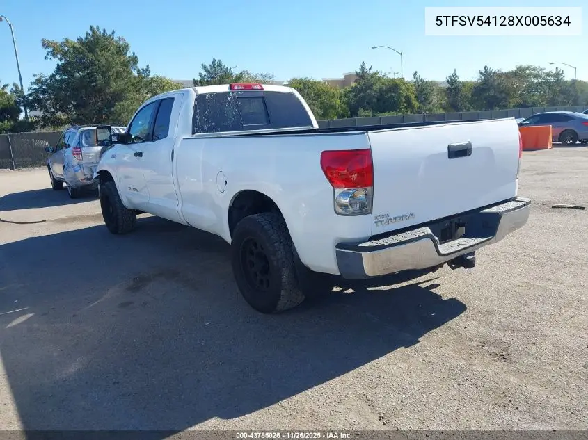 5TFSV54128X005634 2008 Toyota Tundra Base 5.7L V8