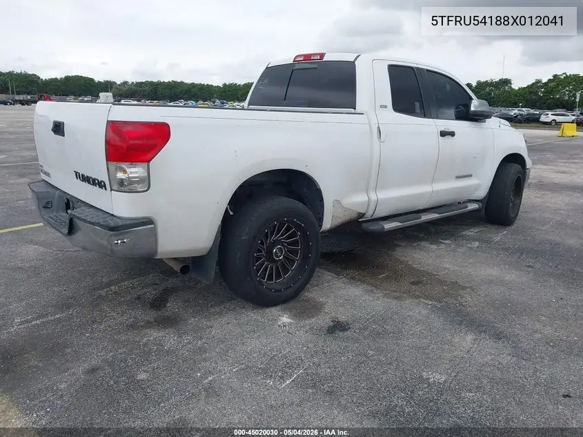 5TFRU54188X012041 2008 Toyota Tundra Sr5 V6