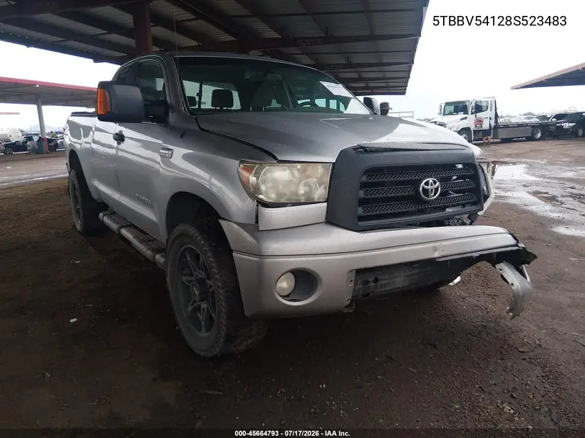 2008 Toyota Tundra Base 5.7L V8 VIN: 5TBBV54128S523483 Lot: 45664793