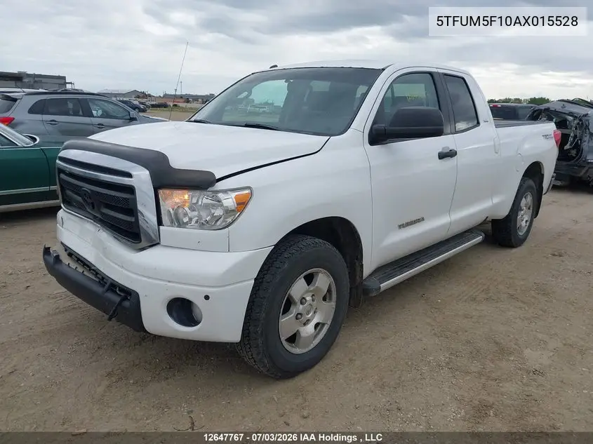 2010 Toyota Tundra Double Cab Sr5 VIN: 5TFUM5F10AX015528 Lot: 12647767