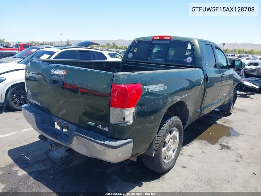 2010 Toyota Tundra Grade 5.7L V8 VIN: 5TFUW5F15AX128708 Lot: 45554477