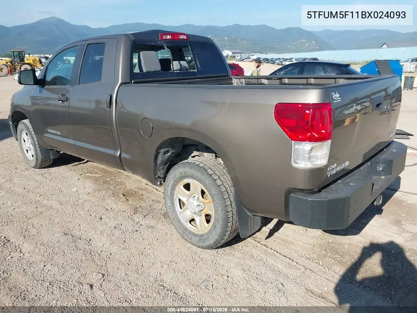 2011 Toyota Tundra Grade 4.6L V8 VIN: 5TFUM5F11BX024093 Lot: 45624891