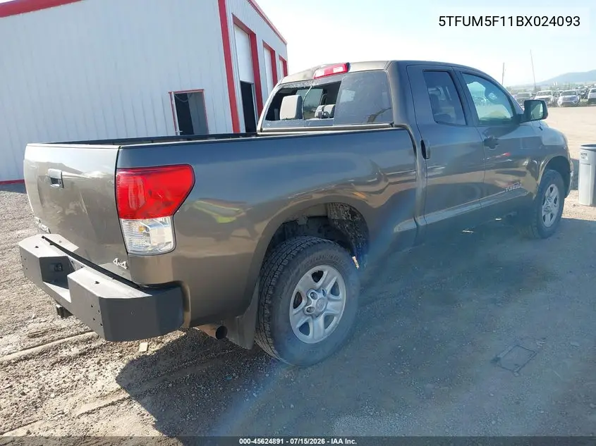 2011 Toyota Tundra Grade 4.6L V8 VIN: 5TFUM5F11BX024093 Lot: 45624891