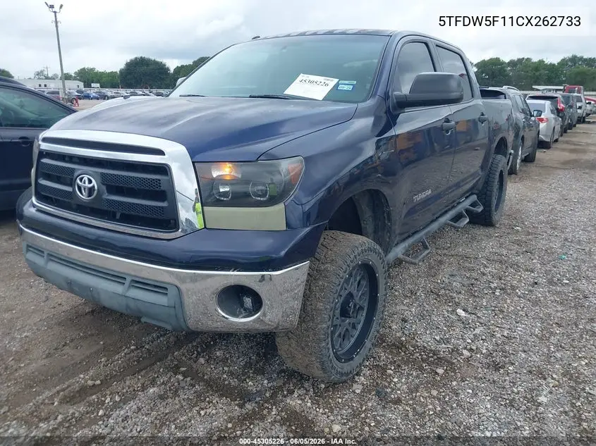 5TFDW5F11CX262733 2012 Toyota Tundra Grade 5.7L V8