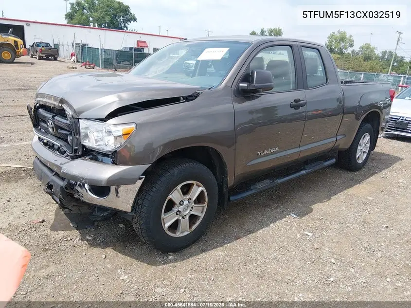 2012 Toyota Tundra Grade 4.6L V8 VIN: 5TFUM5F13CX032519 Lot: 45641584