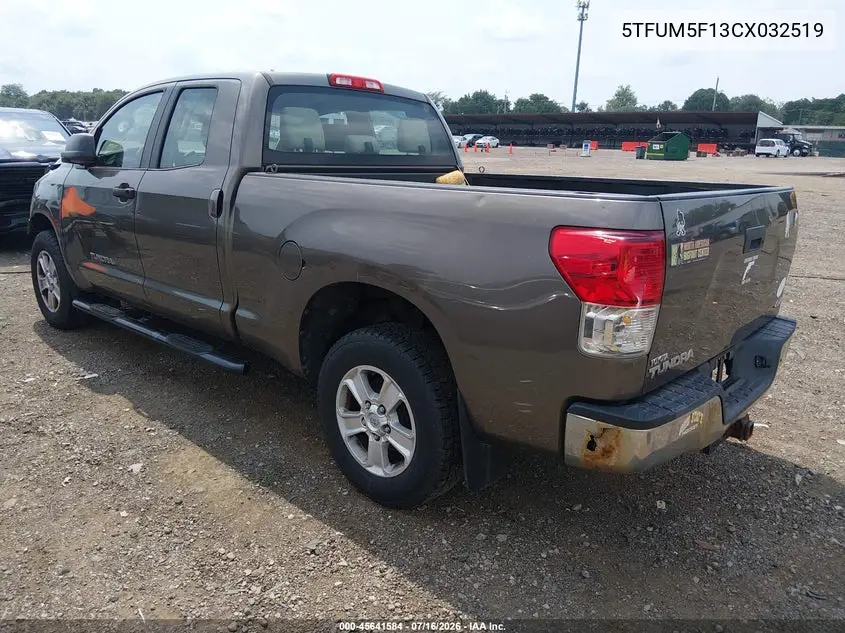 2012 Toyota Tundra Grade 4.6L V8 VIN: 5TFUM5F13CX032519 Lot: 45641584