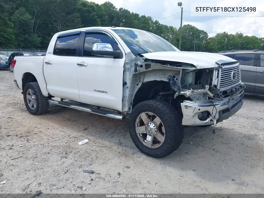 2012 Toyota Tundra Limited 5.7L V8 VIN: 5TFFY5F18CX125498 Lot: 45658362
