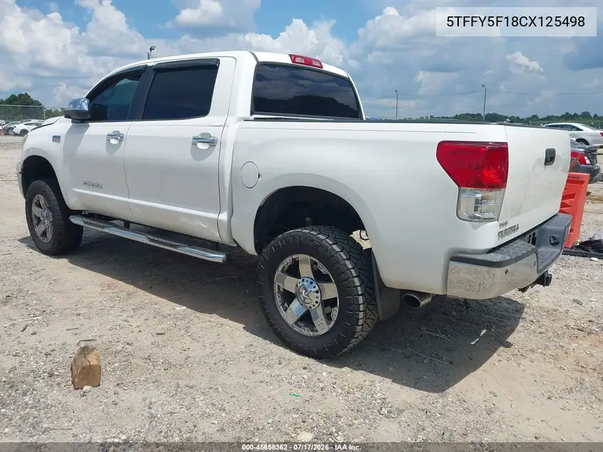 2012 Toyota Tundra Limited 5.7L V8 VIN: 5TFFY5F18CX125498 Lot: 45658362