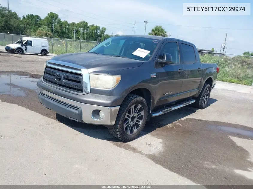 2012 Toyota Tundra Grade 5.7L V8 VIN: 5TFEY5F17CX129974 Lot: 45668867