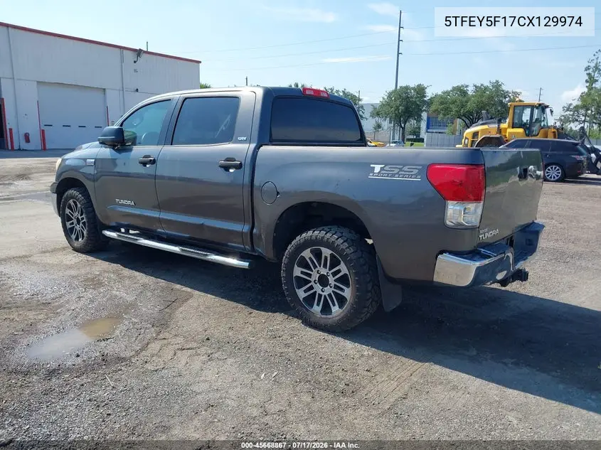 2012 Toyota Tundra Grade 5.7L V8 VIN: 5TFEY5F17CX129974 Lot: 45668867
