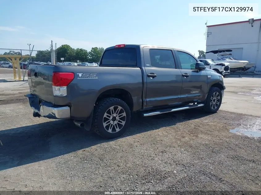 2012 Toyota Tundra Grade 5.7L V8 VIN: 5TFEY5F17CX129974 Lot: 45668867