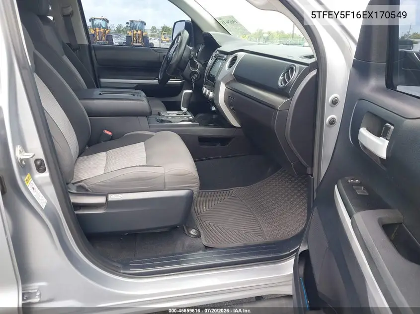 2014 Toyota Tundra Sr5 5.7L V8 VIN: 5TFEY5F16EX170549 Lot: 45659616
