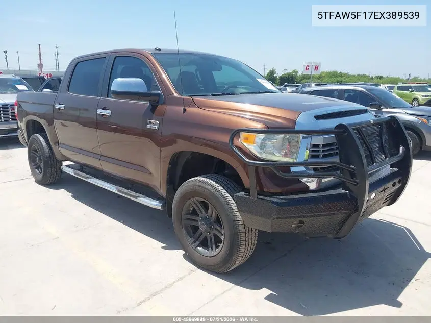 2014 Toyota Tundra 1794 5.7L V8 VIN: 5TFAW5F17EX389539 Lot: 45669889