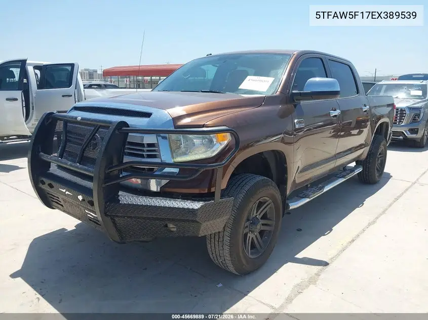 2014 Toyota Tundra 1794 5.7L V8 VIN: 5TFAW5F17EX389539 Lot: 45669889