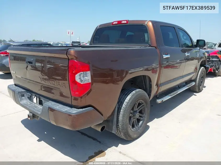 2014 Toyota Tundra 1794 5.7L V8 VIN: 5TFAW5F17EX389539 Lot: 45669889