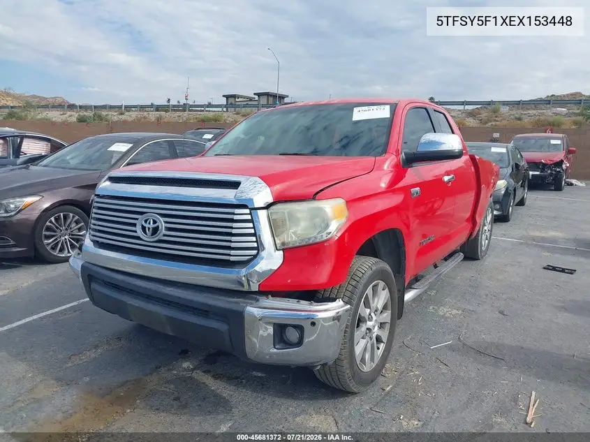 2014 Toyota Tundra Limited 5.7L V8 VIN: 5TFSY5F1XEX153448 Lot: 45681372