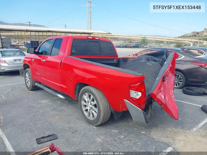 2014 Toyota Tundra Limited 5.7L V8 VIN: 5TFSY5F1XEX153448 Lot: 45681372